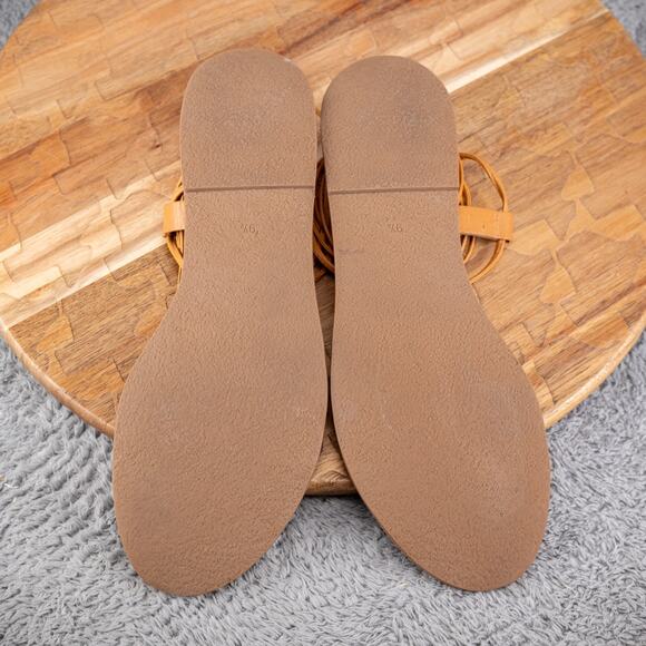 Madewell Women Boardwalk Gladiator Lace Up Sandals Flats Shoes Sz 9.5 - Picture 5 of 5